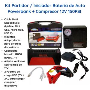 PARTIDOR DE BATERIA MAS INFLADOR DE LLANTAS