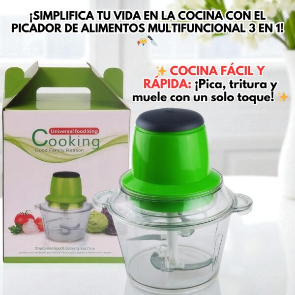 PICADORA DE VERDURAS Y CARNES ELÉCTRICA - Imagen 3