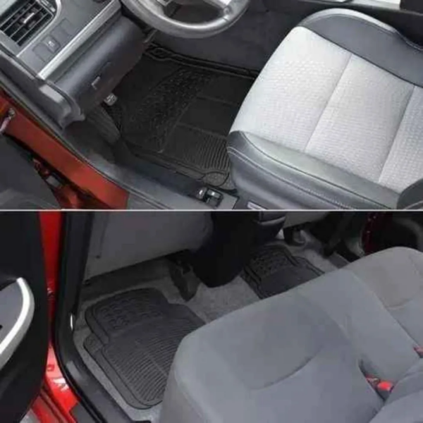 Alfombra Piso De Goma Auto Universal 4Piezas Camello - Imagen 8