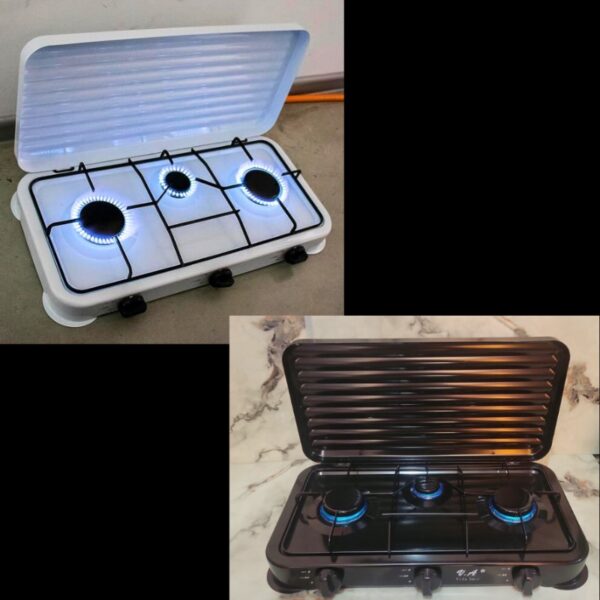 COCINA ENCIMERA A GAS 3 HORNILLAS