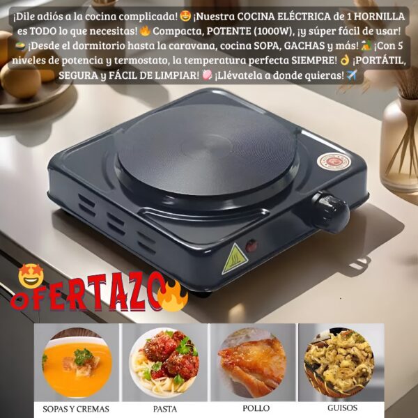 COCINA ELECTRICA 1 HORNILLA PLANA