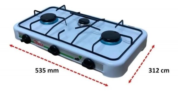 COCINA ENCIMERA A GAS 3 HORNILLAS - Imagen 2