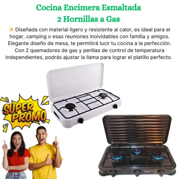 COCINA ENCIMERA 2 HORNILLAS - Imagen 2