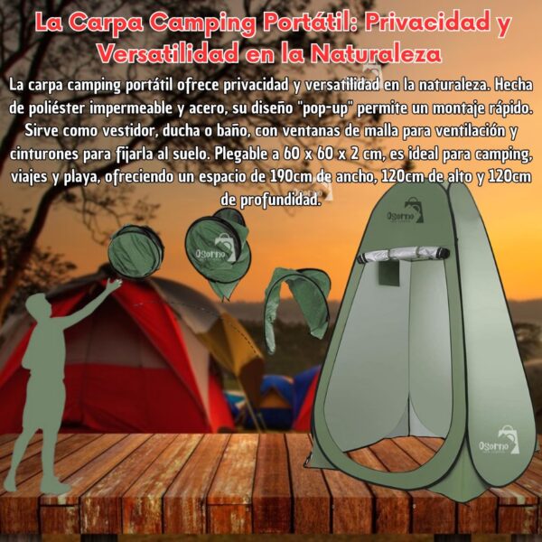 CARPA CAMPING PARA BAÑO QUIMICO - Imagen 6