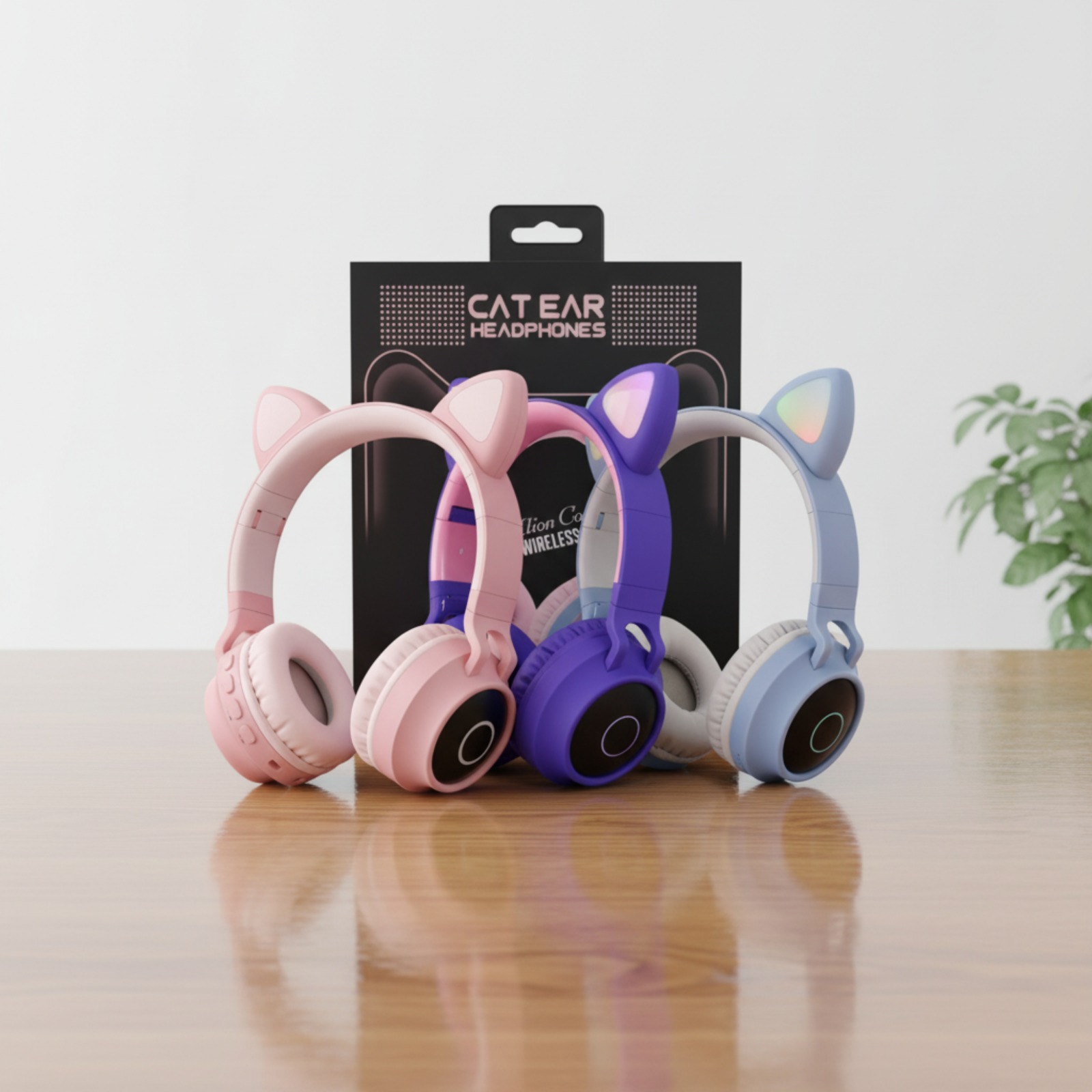 AUDIFONOS CON OREJA DE GATO