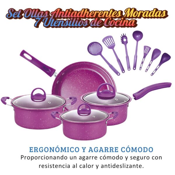 SET DE OLLAS ANTIADHERENTES 14 PIEZAS