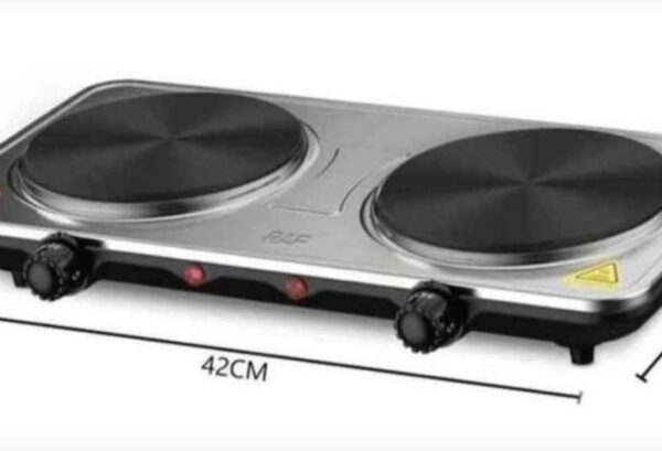 COCINA ELECTRICA DE 2 HORNILLAS  DE ALUMINIO - Imagen 3