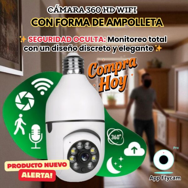 CAMARA AMPOLLETA 360 HD WIFI