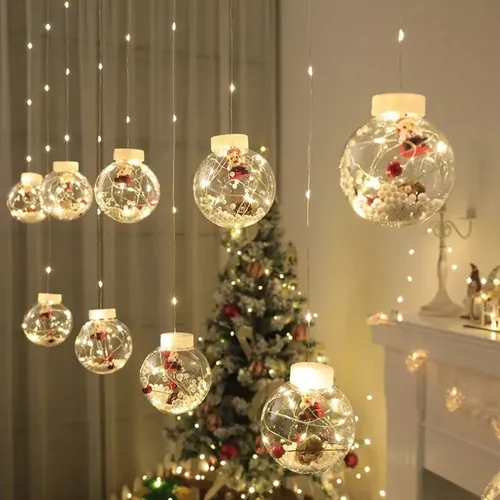 GUIRNALDA TIPO ESFERAS PARA NAVIDAD DE 3 METROS LUZ CALIDA 1101