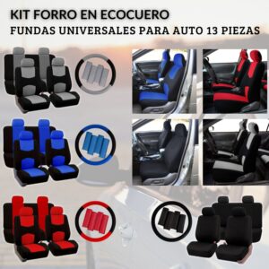 SET DE FORROS ECOCUERO PARA AUTOS