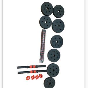 JUEGO DE MANCUERNAS Y PESAS DE 10 KILOS