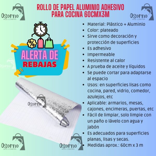 PAPEL PARA COCINA ANTIHADERENTE 60CM X 3MTS - Imagen 5
