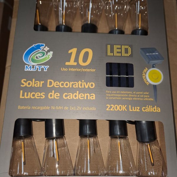 GUIRNALDA SOLAR DE 5.5 METROS  10 BOMBILLOS