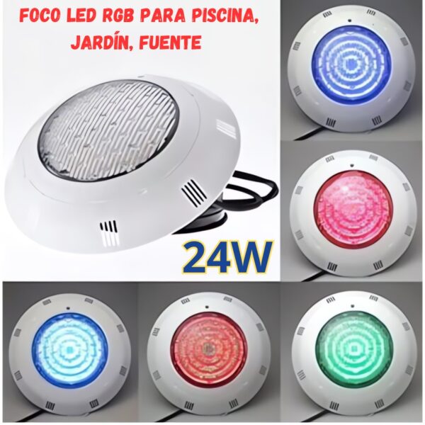 FOCO DE PISCINA DE 24 WATTS