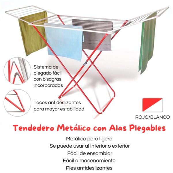 TENDEDERO PLEGABLE HORIZONTAL - Imagen 2