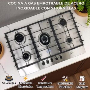 COCINA DE EMPOTRAR DE 5 HORNILLAS