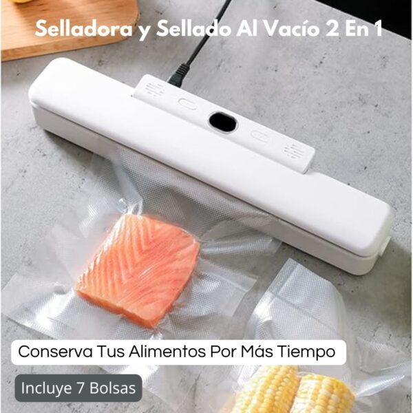 SELLADORA AL VACIO DE PLASTICO COLOR BLANCO
