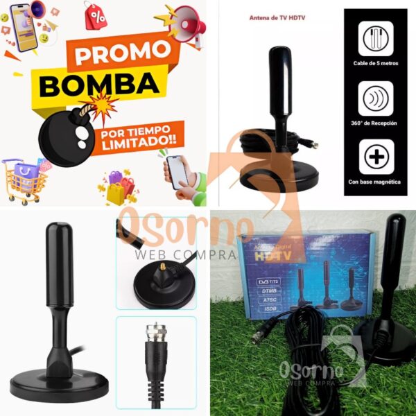 ANTENA DE TV PARA RECEPCION DE CANALES NACIONALES FULL HD - Imagen 2