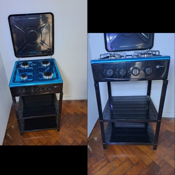 COCINA A GAS 4 HORNILLAS CON ESTANTE - Imagen 3