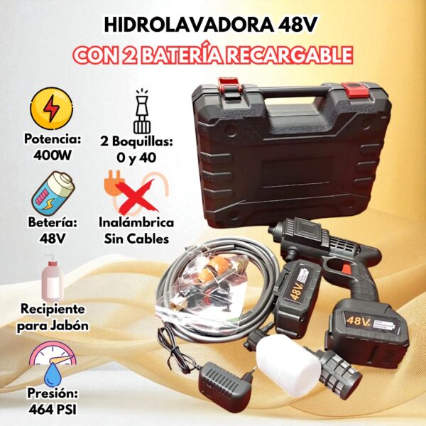 HIDROLAVADORA DE 2 BATERIAS - Imagen 2