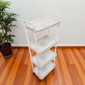 CARRITO ORGANIZADOR 4 NIVELES BANDEJA ANCHA CON ASA