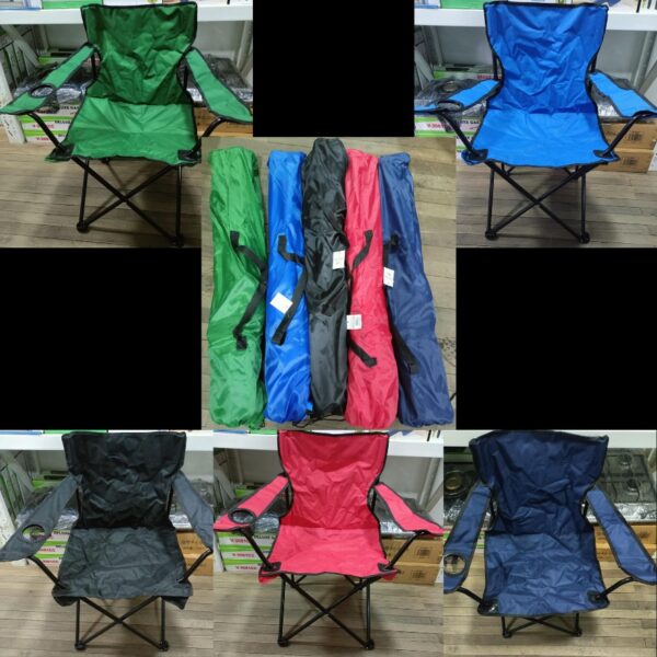SILLA PLEGABLE DE CAMPING CON PORTAVASOS