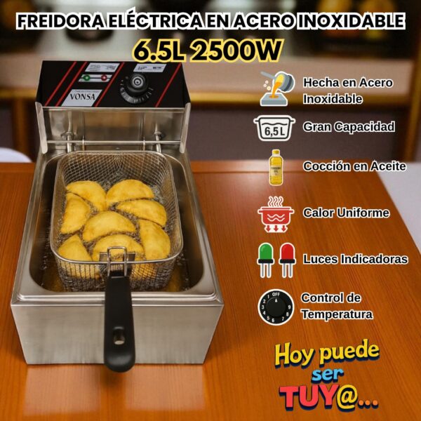 FREIDORA ELECTRICA DE 6.5 LITROS - Imagen 2
