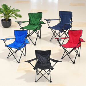 SILLA PLEGABLE DE CAMPING CON PORTAVASOS