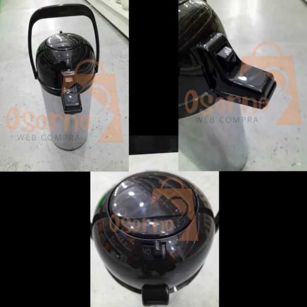 TERMO CROMADO PARA BEBIDAS CALIENTES O FRIAS 1.9L - Imagen 2