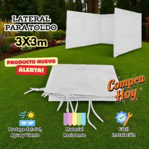 LONA LATERAL 3X3 BLANCA