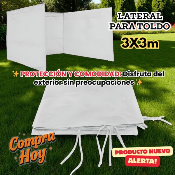LONA LATERAL 3X3 BLANCA - Imagen 2