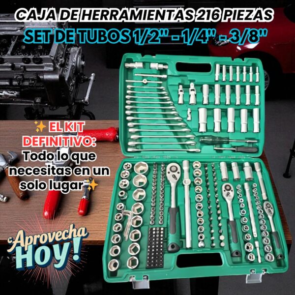 CAJA DE HERRAMIENTA DE 216 PIEZAS - Imagen 2
