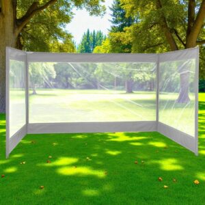 LONA LATERAL 3X3 TRANSPARENTE CON ORILLOS BLANCO