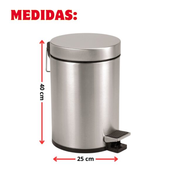 PAPELERA METALICA DE 12 LITROS - Imagen 3