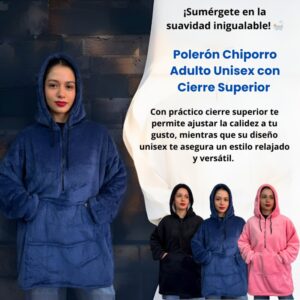 POLERÓN CHIPORRO PARA ADULTOS CON CIERRE SUPERIOR UNISEX
