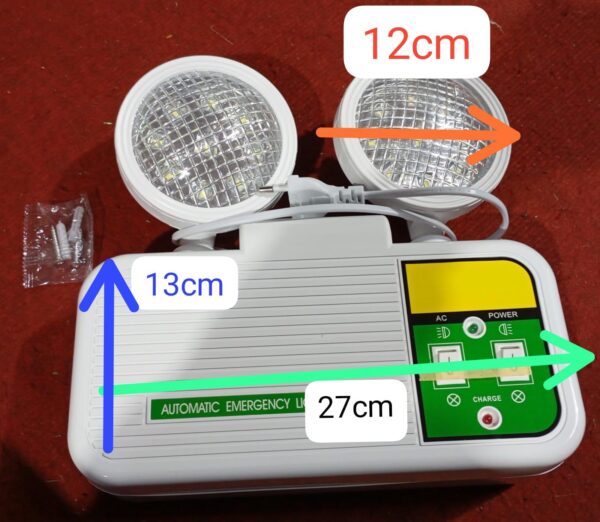 LAMPARA DE EMERGENCIA LED 2 FOCOS - Imagen 2
