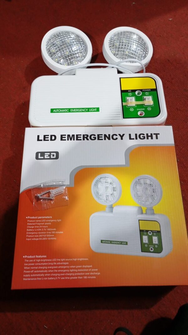 LAMPARA DE EMERGENCIA LED 2 FOCOS