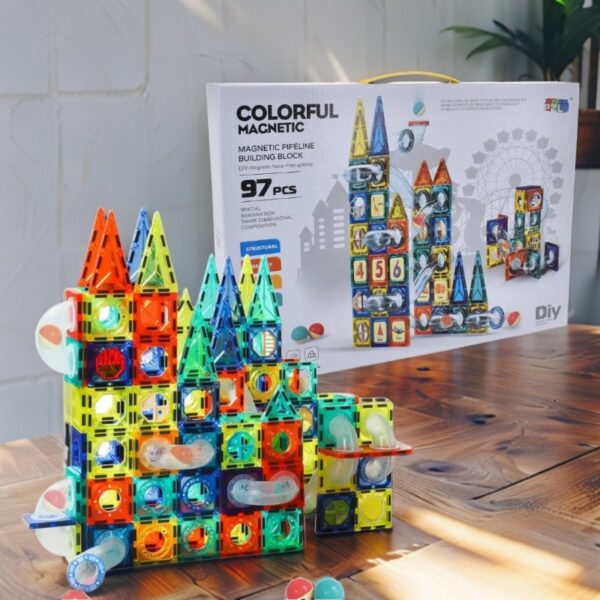 BLOQUES MAGNETICOS 97 PIEZAS PARA NIÑOS