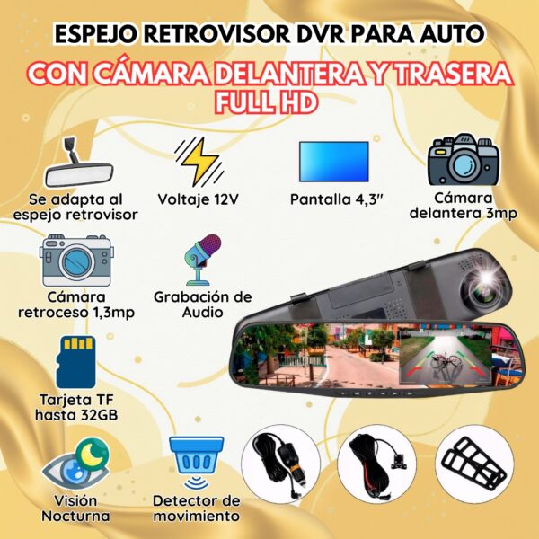 ESPEJO RETROVISOR CON CAMARA - Imagen 2