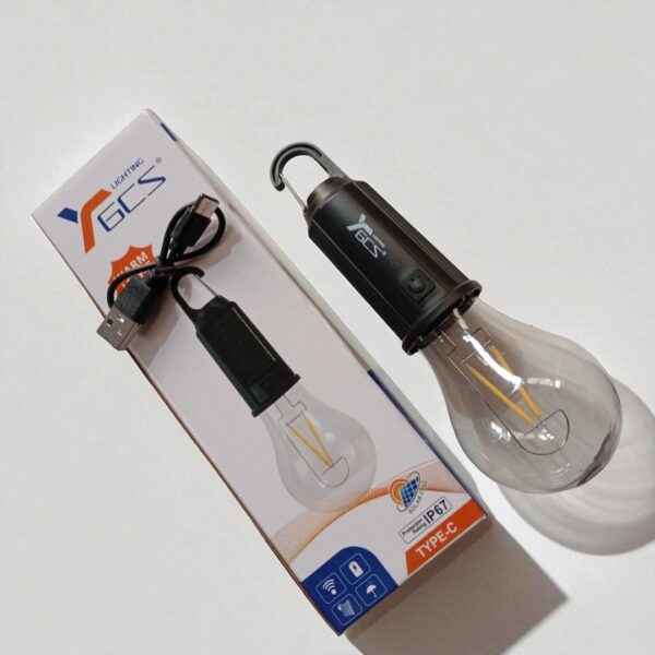 AMPOLLETA SOLAR Y RECARGABLE A USB 7W - Imagen 2