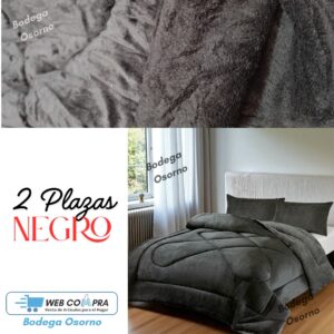 PLUMON DE 2 PLAZAS CON CHIPORRO NEGRO