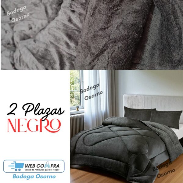 PLUMON DE 2 PLAZAS CON CHIPORRO NEGRO
