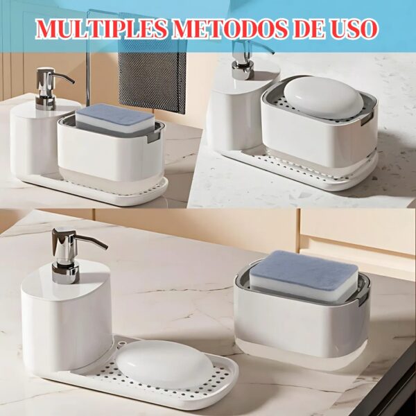 DISPENSADOR DE JABON 2 EN 1 PREMIUM - Imagen 4