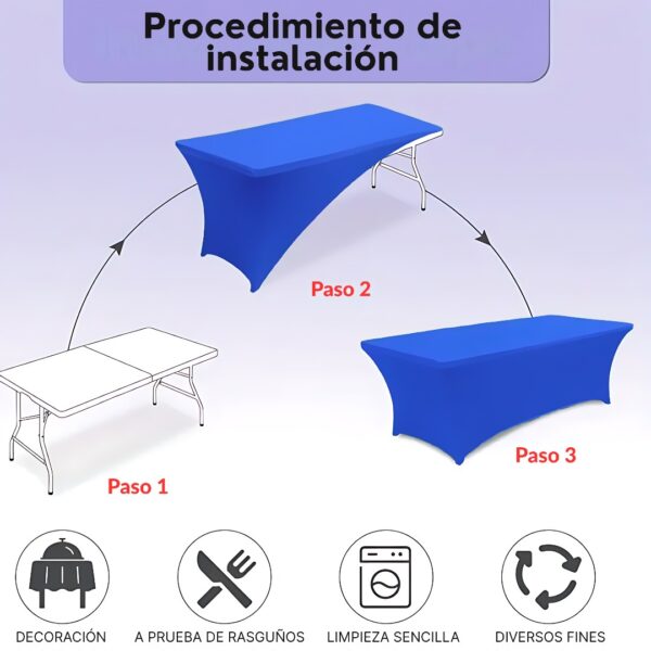 MANTEL SPANDEX PARA MESA DE 1,80 - Imagen 2