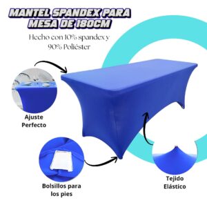 MANTEL SPANDEX PARA MESA DE 1,80