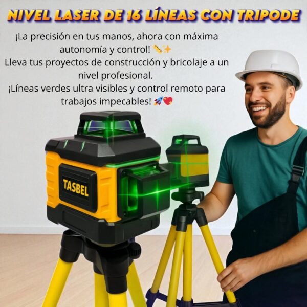 NIVEL LASER CON TRIPODE - Imagen 3