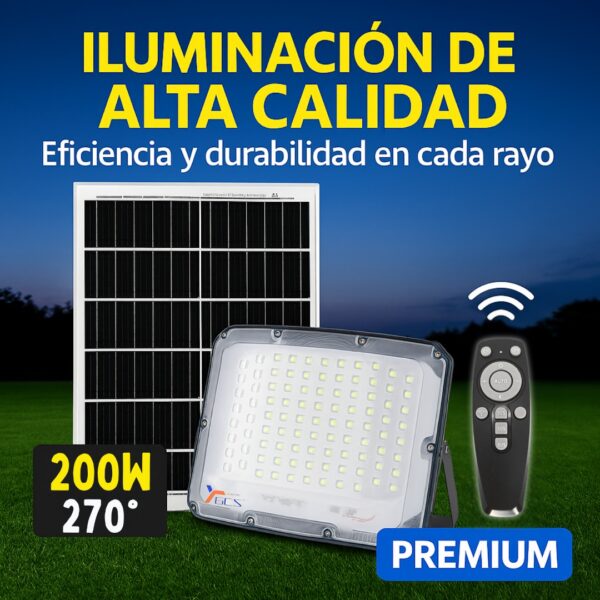 FOCO SOLAR 200W CON PANEL APARTE - Imagen 2