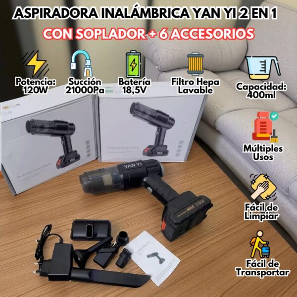 ASPIRADORA INALAMBRICA 1 BATERIA - Imagen 2