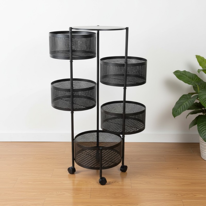 ORGANIZADOR DE FRUTAS Y VERDURAS 5 NIVELES DE METAL- MULTIUSOS REDONDO - Imagen 2