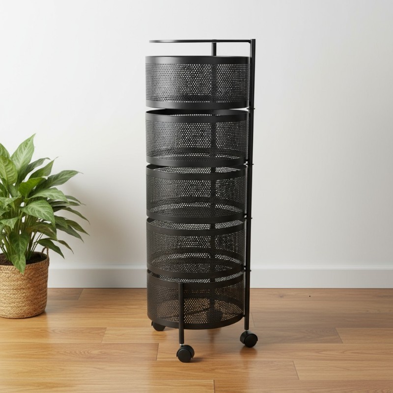 ORGANIZADOR DE FRUTAS Y VERDURAS 5 NIVELES DE METAL- MULTIUSOS REDONDO